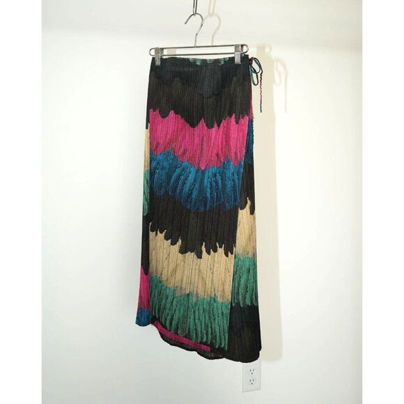 Pleats Please by Issey Miyake Pleated Multicolor Long Skirt Size 4 Women's - Picture 1 of 4